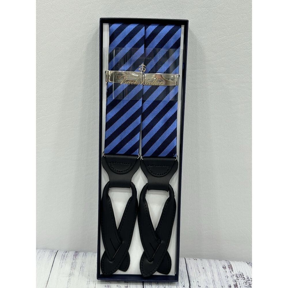 Brooks Brothers Solid Black Formal‎ Button Suspen… - image 1